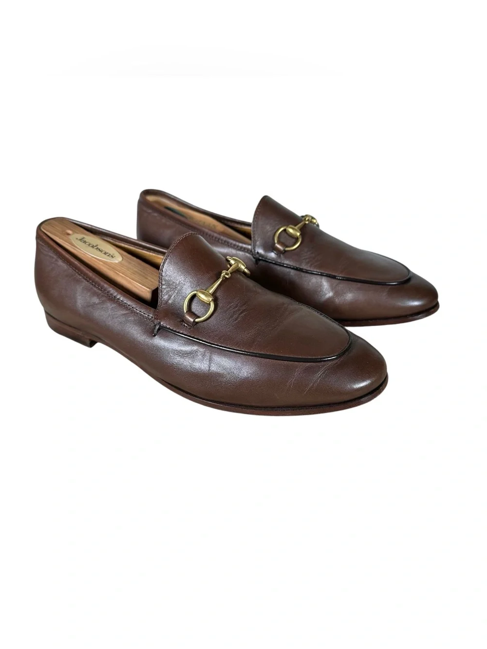 GUCCI Jordaan Horsebit loafer in dark brown leather - Picture 3 of 11